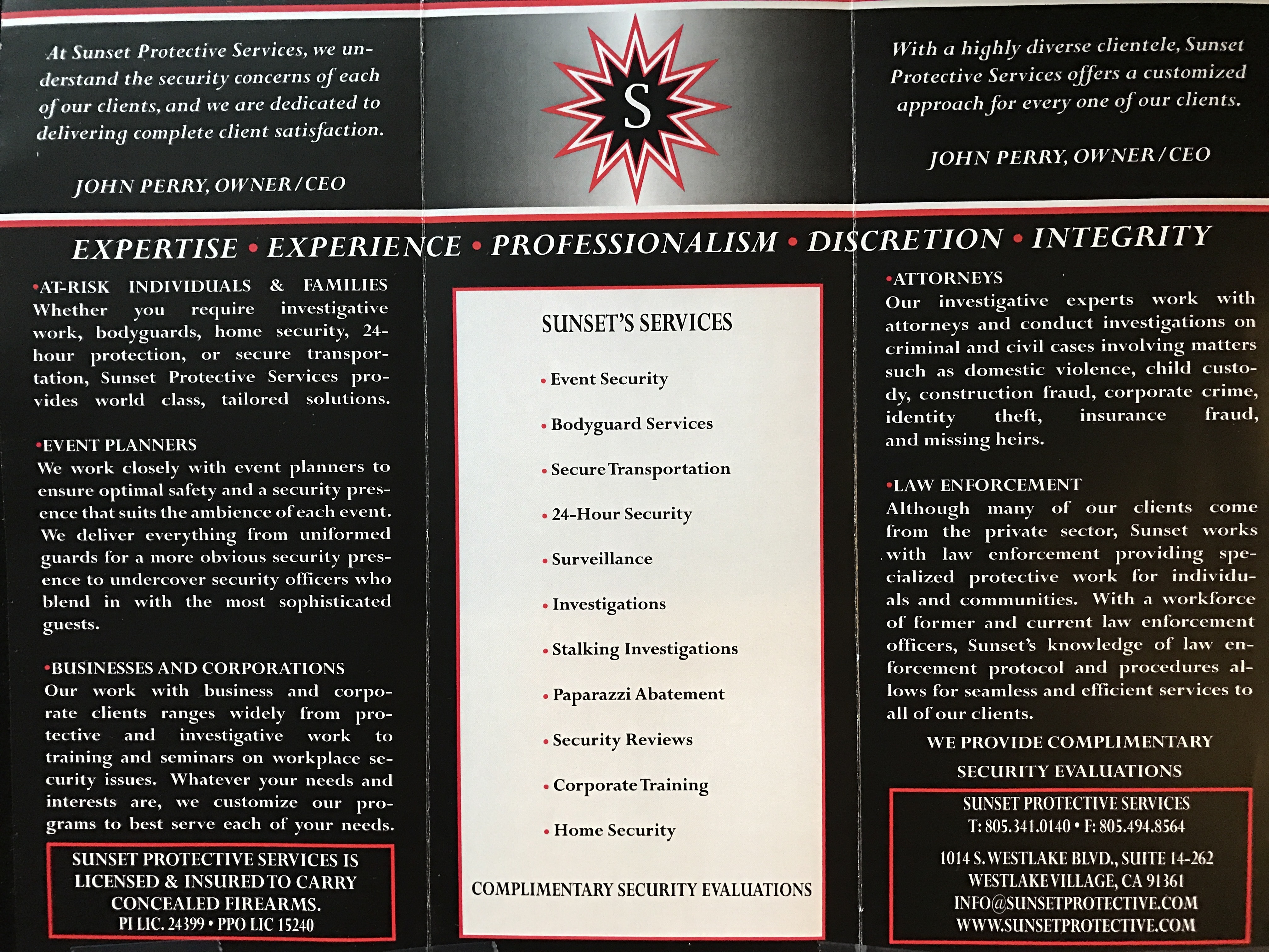 Sunset Protective Services &amp; Investigations, Inc. - Hero Image